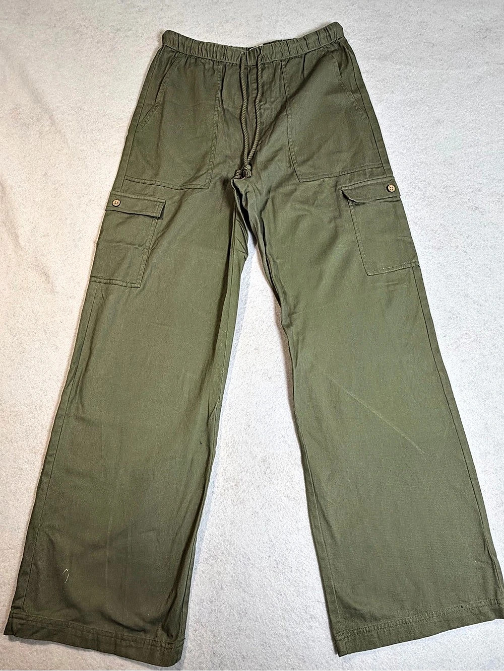 Roxy Precious Cargo Pant Cargo Wide Leg Pants in Green Small